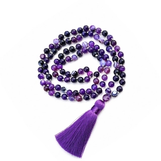 Japa Mala achát fialový 8mm