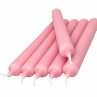 Stolní svíce růžová, 21cm